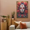0704d01a4a4d57fba5a3c0193047e110 Red Flowered Skull Jigsaw Puzzle