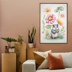 A Mouse And Flowers