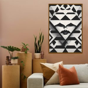 Abstract Black and White Portrait