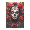 4da43dac69485d2ca318ffe739cbe512 Red Flowered Skull Jigsaw Puzzle