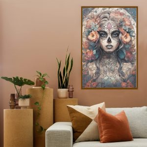 Pink Flowered Skull