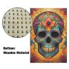 95a60aede762d0342e5e77ceec71c927 Orange and Blue Flowered Skull