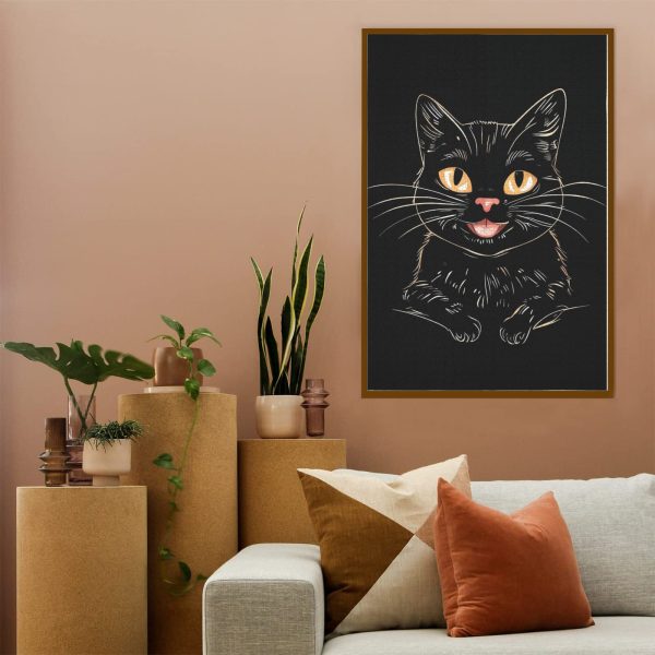 aaa214f78ffc292421ec409be15ab802 Shadowed Feline Jigsaw Puzzle