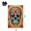 d141b3e71e2469cafddcf2058edb6f1a Orange and Blue Flowered Skull