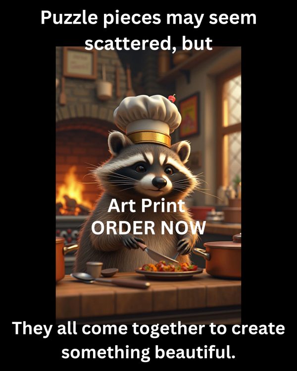 Chef Raccoon Jigsaw: A Cozy Kitchen Jigsaw Puzzle