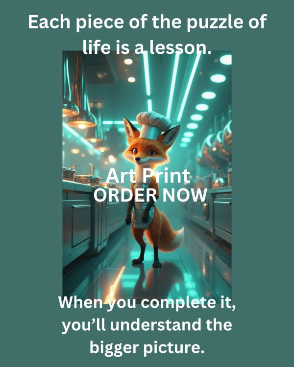 12 Charming Fox Chef in a Neon Kitchen