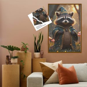 18 Wizard Raccoon Jigsaw Puzzle Magical Woodland Puzzle