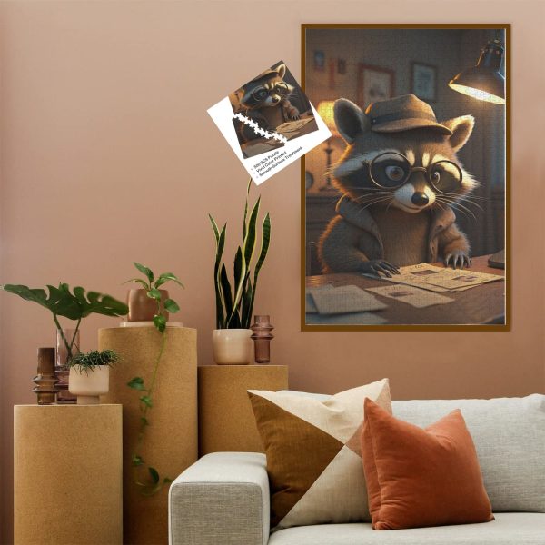 Detective Raccoon Jigsaw Puzzle Mystery Lover’s Puzzle