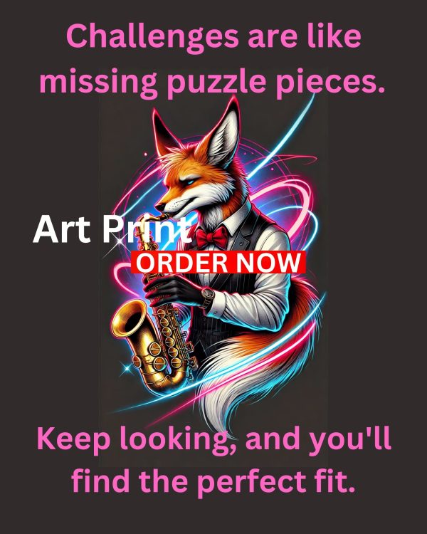 Fox Saxophonist Jigsaw Puzzle 1000 & 500 Pieces