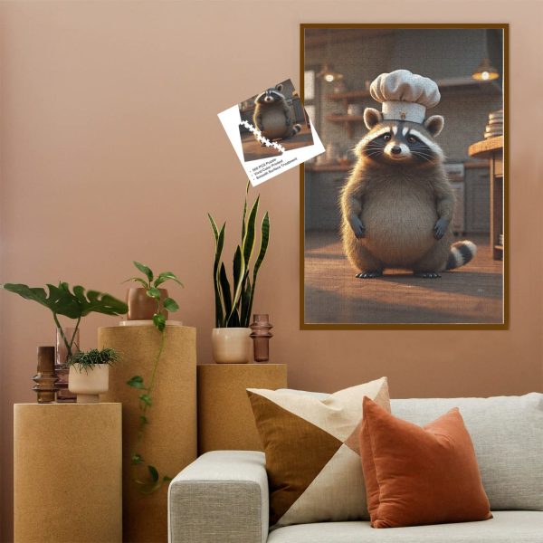 20 Charming Chef Raccoon Puzzle for Family Fun