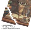 Whimsical Scholar Cat Jigsaw Puzzle