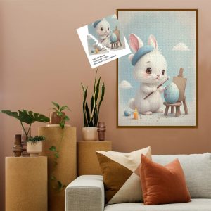 Bunny Artist Jigsaw Puzzle
