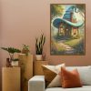 Whimsical Wizard Hat Cottage Jigsaw Puzzle Of Magical Charm