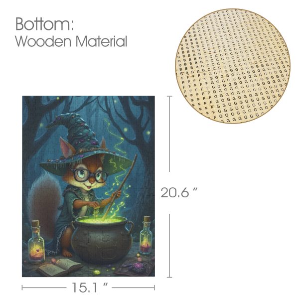 Enchantment Magical Squirrel Witch Jigsaw Puzzle