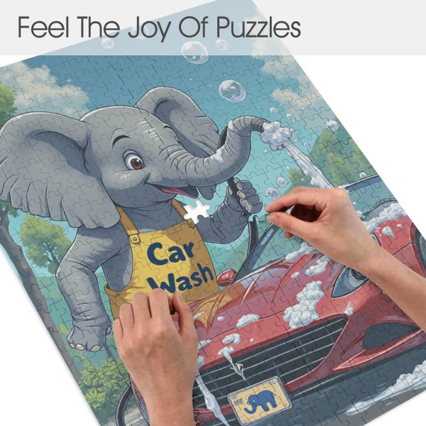 32c31f6706e1151f6a8587bb2d052b7b Elephant Car Wash Jigsaw