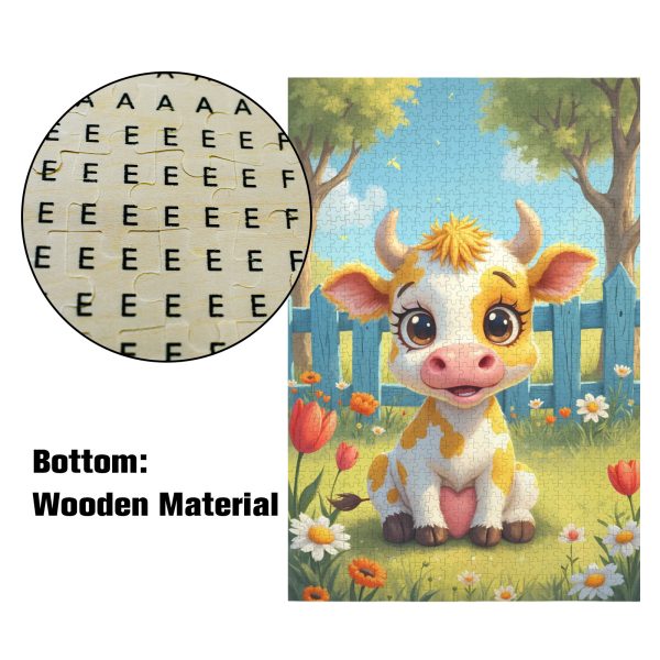 Cute Baby Cow Jigsaw Puzzle Adorable Farm Animals