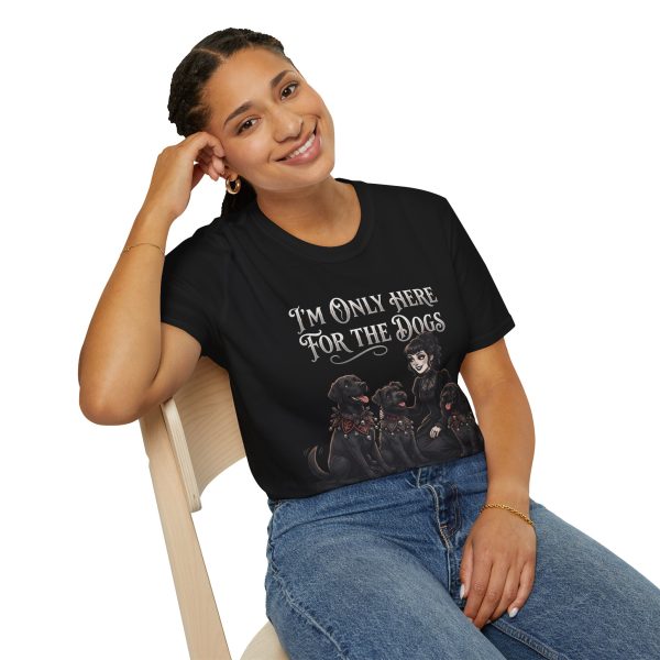 10233496651376926917_2048.jpeg I'm Only Here For The Dogs T-Shirt — Gothic Dog Lover Tee