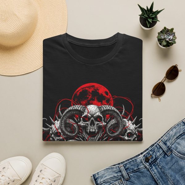 Skull & Horns T-Shirt — Red Moon Gothic Graphic Tee