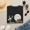 Skeleton Reindeer & Kittens Santa Sleigh T-Shirt — Cute Spooky Christmas Tee