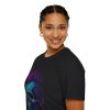 Neon Punk Skull T-Shirt — Purple Mohawk Graphic Tee