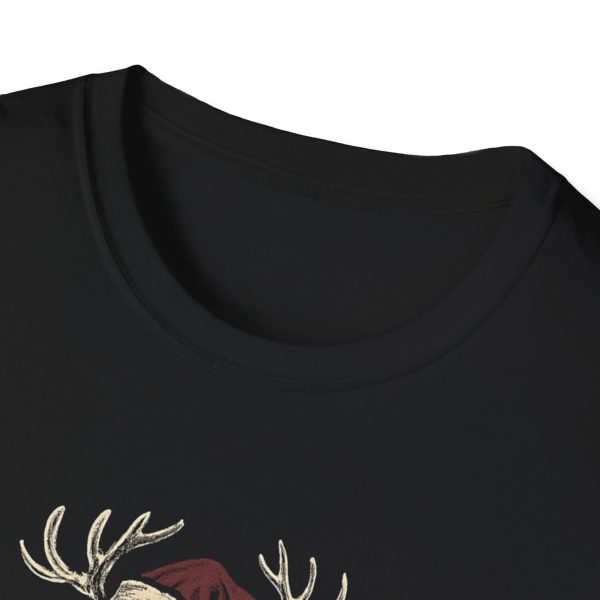11124199981031298493_2048.jpeg Creepy Reel This Christmas T‑Shirt — Skeletal Reindeer Santa Hat Holiday Tee