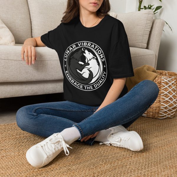Lunar Vibrations T‑Shirt — Embrace the Duality Moon Wolf Graphic Tee