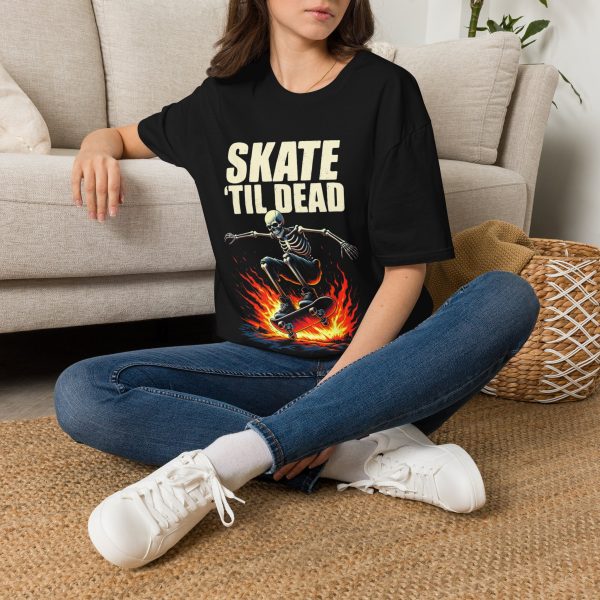 12032449488049164829_2048.jpeg Skate 'Til Dead T-Shirt — Vintage Skeleton Skateboard Graphic