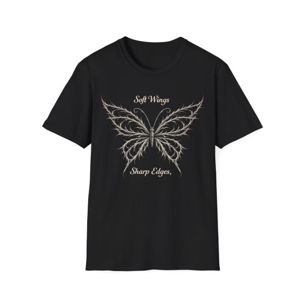 Soft Wings Butterfly Tee — "Soft Wings, Sharp Edges" Graphic T-Shirt