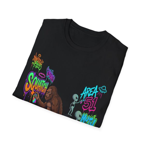 Area 51 Sasquatch Tee — Neon Alien & Bigfoot Graphic T-Shirt