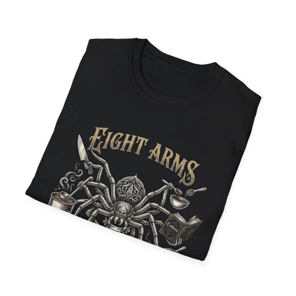 Eight Arms Spider Chef T-Shirt — Multitasking Kitchen Skills