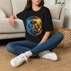 Main Character Duality T-Shirt — Blue & Gold Lion Yin-Yang Design