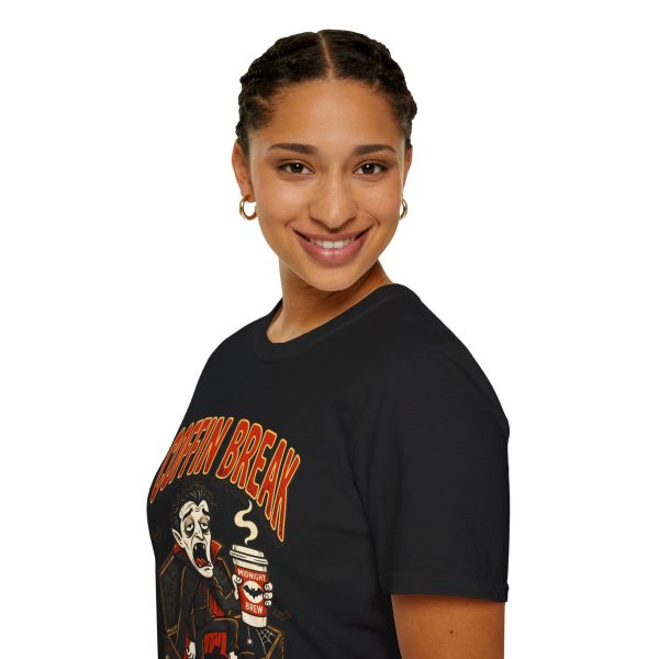 Coffin Break T‑Shirt — Funny Vampire Coffee Graphic Tee