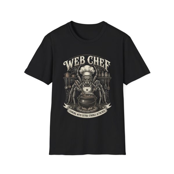 Web Chef T-Shirt — Funny Spider Chef Graphic Tee for Programmers & Gamers