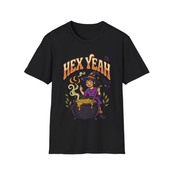 Hex Yeah Witch T-Shirt — Funny Halloween Cauldron Graphic Tee