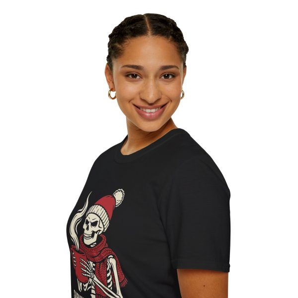 Surviving on Coffee & Christmas Spirit Skull T-Shirt — Holiday Tee