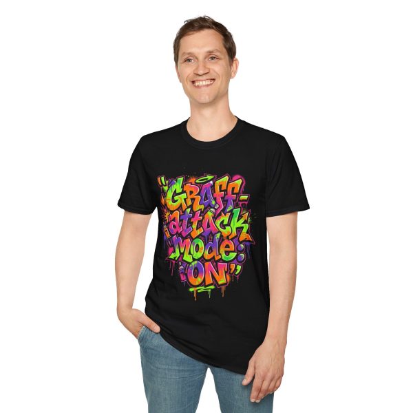 14792047935968835109_2048.jpeg Graff-Attack Graphic Tee — "Graff-Attack Mode: ON" Colorful Street Art