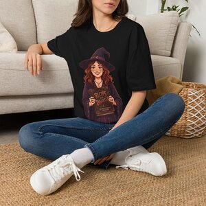 Witchy Girl T-Shirt — Cute Redhead Witch Illustration