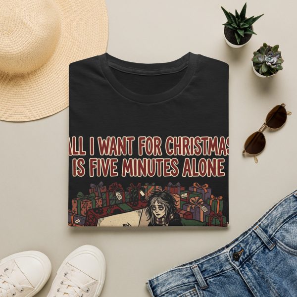 Christmas T‑Shirt — "All I Want For Christmas Is Five Minutes Alone"