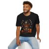 14982020815348824117_2048.jpeg Halloween Highland Cow T‑Shirt — Spooky Skull Top Hat Pumpkin Design