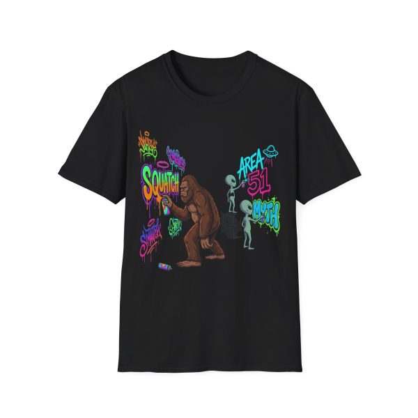 Area 51 Sasquatch Tee — Neon Alien & Bigfoot Graphic T-Shirt