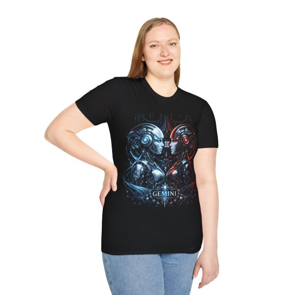 Gemini Robot Twins T-Shirt — Futuristic Zodiac Astrology Tee