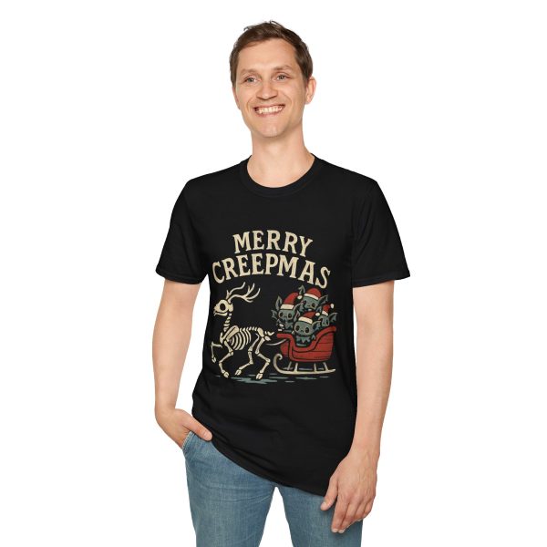 16174956342661902571_2048.jpeg Merry Creepmas T-Shirt — Gothic Holiday Skeleton Santa Tee