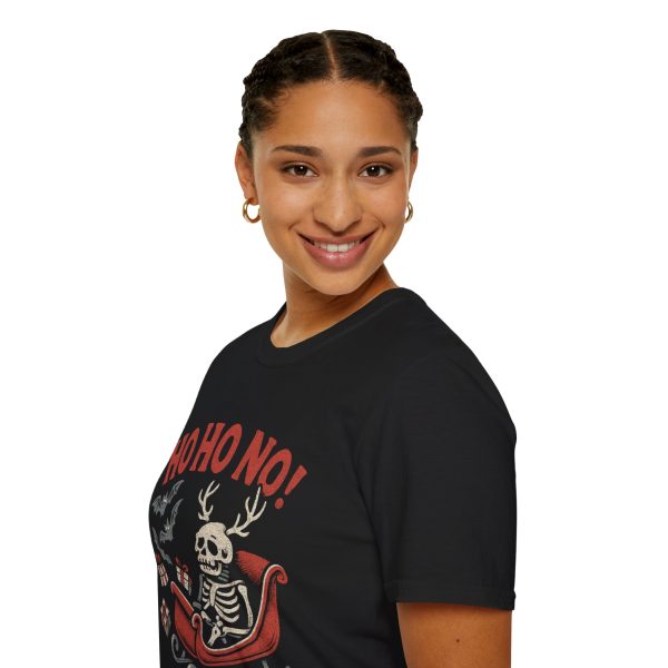 Ho Ho No! Skeleton Sleigh Christmas T-Shirt
