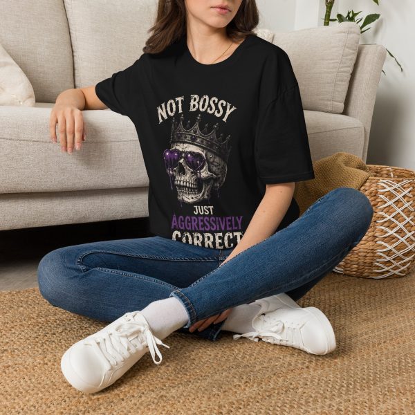 Not Bossy Skull T-Shirt — “Not Bossy Just Aggressively Correct”