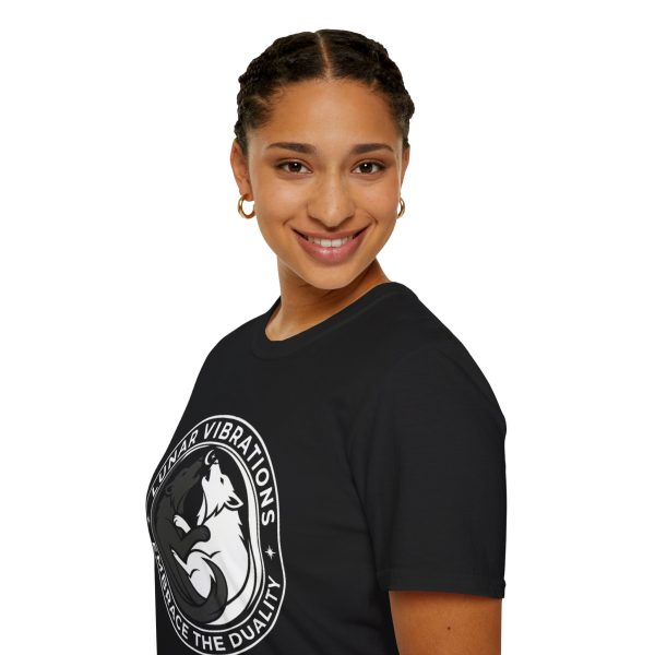 Lunar Vibrations T‑Shirt — Embrace the Duality Moon Wolf Graphic Tee