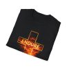 Endure Flame Cross T‑Shirt – Inspirational Christian Faith Tee