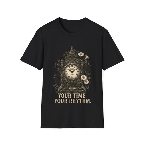 Clockwork Cottage Floral Tee — "Your Time, Your Rhythm"