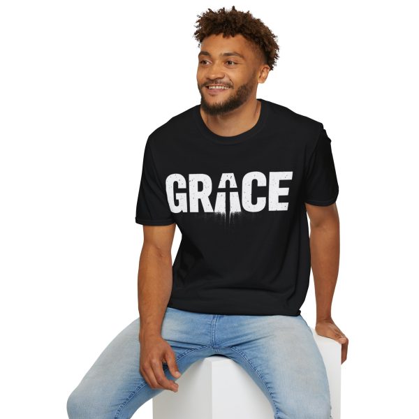 17865550845740099969_2048.jpeg Grace Christian T-Shirt — Cross Typography Faith Tee
