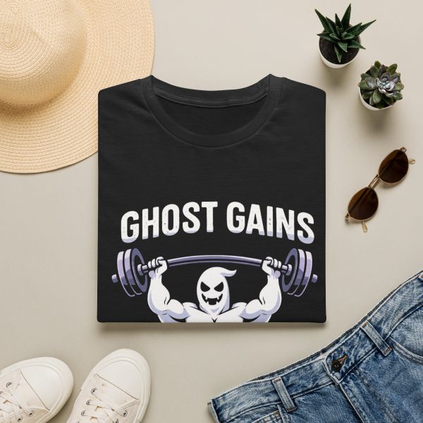 Ghost Gains T‑Shirt — Haunted Weight Room Gym Tee