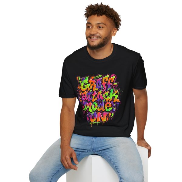 18270407900972199891_2048.jpeg Graff-Attack Graphic Tee — "Graff-Attack Mode: ON" Colorful Street Art